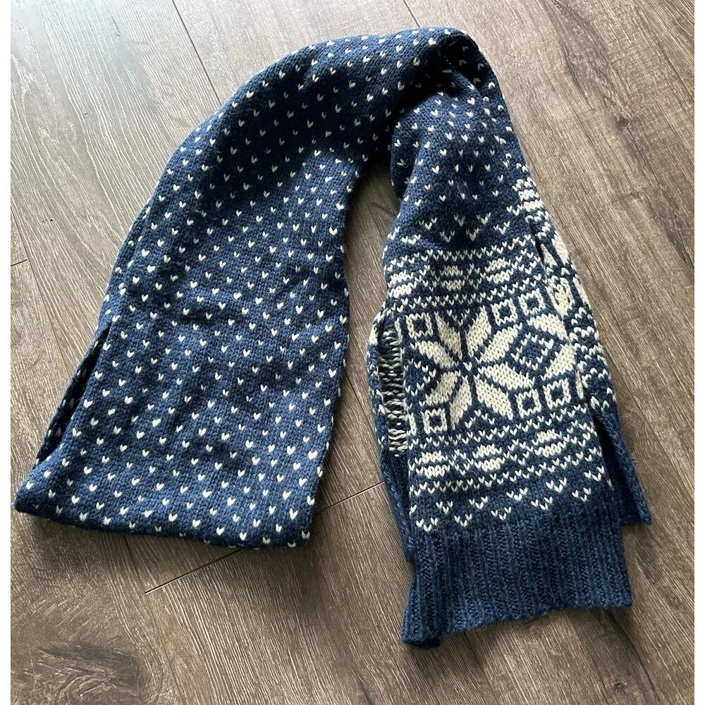 Denim & Supply Ralph Lauren Scarf Fair Isle Wool Alpaca Blend 75”